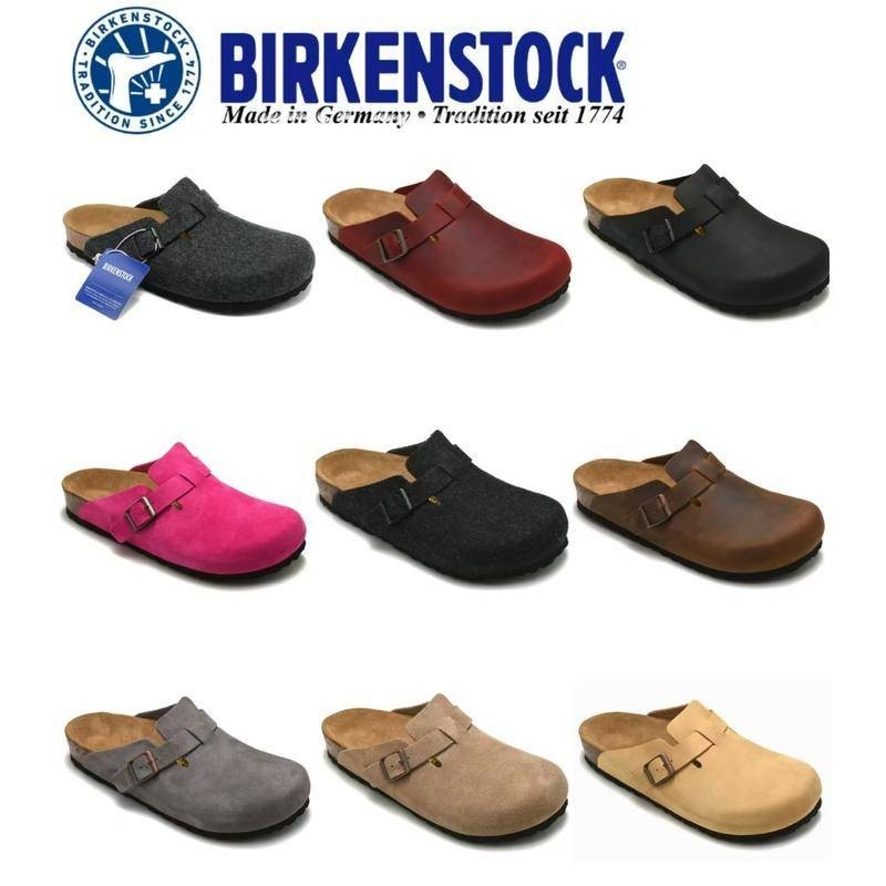 [ส่วนลดของแท้] รองเท้าแตะ Birkenstock Boston สีทอง สไตล์คลาสสิก unisex ไซส์ 35-45