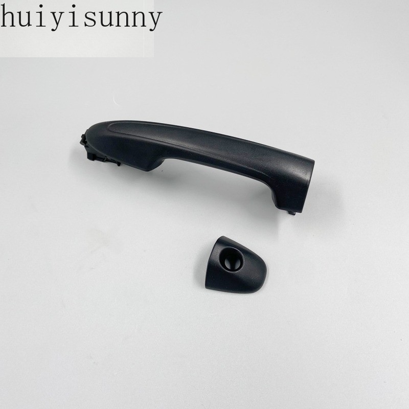 Huiyisunny ด้านซ้ายประตูด้านหน้าด้านนอกพลาสติกสีดําที่จับภายนอกสําหรับ Toyota Hilux Revo Toyota Vios