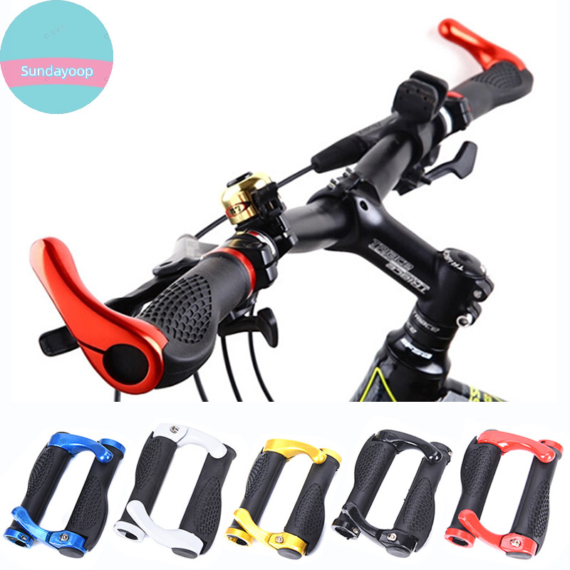 Sund Carbon Handlebar ขี่จักรยานจักรยานเสือภูเขาล็อคบนฝาครอบแฮนด์ปลายแฮนด์ ไทย