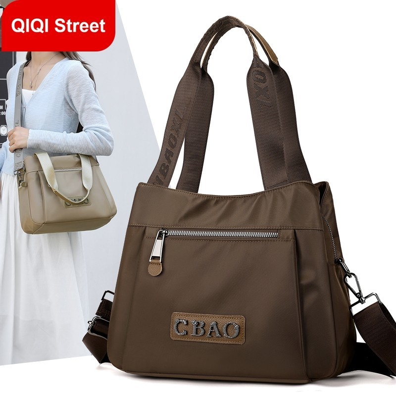 Cross Body Shoulder Messenger Bag ใหม่แฟชั่น Multi Occasion Tote Bag ผ้าไนลอน Casual Simple Mom Bag