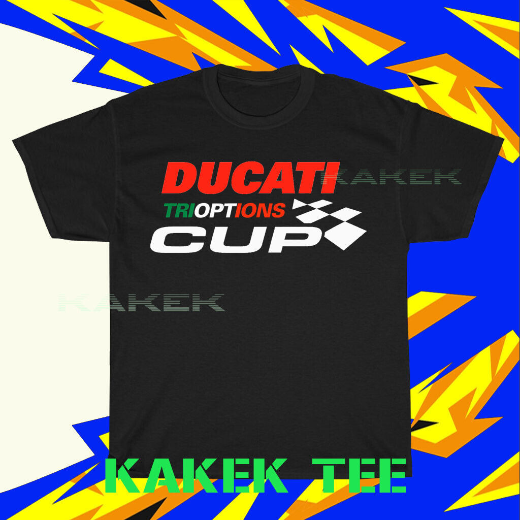 เสื้อใหม่ Ducati Trioptions Cub Logo T-Shirt Funny