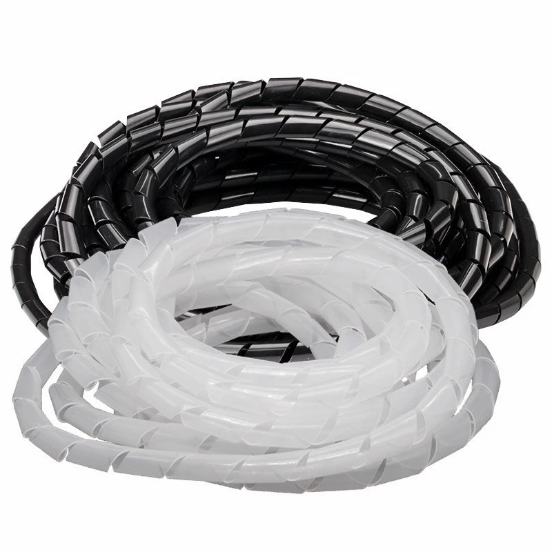 ไส้ไก่ ไส้ไก่พันสายไฟ เก็บสายไฟ Spiral Wrapping สำหรับจัดเก็บสายไฟสาย ใส ดำ ขนาด 6mm- 30mm #DG13
