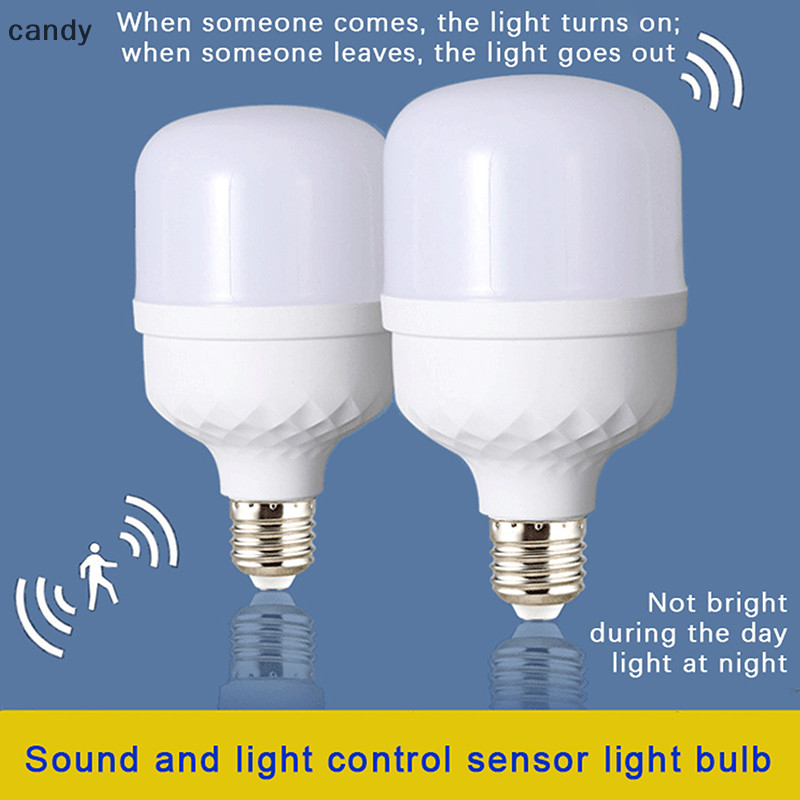 Ndy อัตโนมัติเปิด/ปิดหลอดไฟเหนี่ยวนําเซ็นเซอร์อัตโนมัติ Motion Sensor หลอดไฟ LED สมาร์ทหลอดไฟสั่งงานด้วยเสียง 220V ประหยัดพลังงาน N