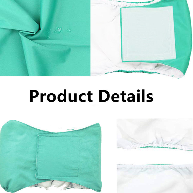 [XS-XL] กันน้ำสัตว์เลี้ยงสุนัขกางเกงสรีรวิทยานำมาใช้ใหม่ลูกสุนัขสุนัขผ้าอ้อมล้างทำความสะอาดได้สุนัขกางเกงชายสุนัขชุดชั้นใน - รูปที่ 3