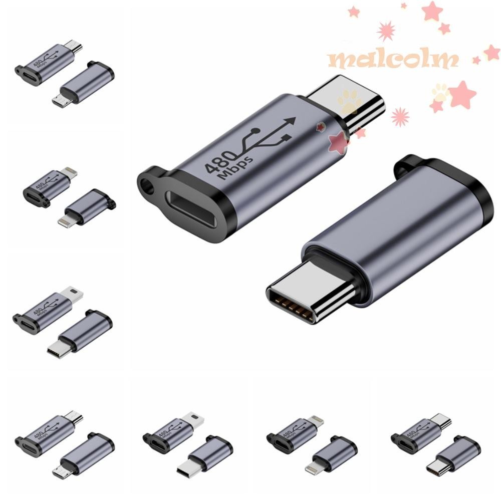 Malcolm อะแดปเตอร์ Micro USB, อะแดปเตอร์ USB Type-C Mini USB C เป็นอะแดปเตอร์ USB, Micro/ QC480Mbps Mini To Type-C สําหรับ Mobil โทรศัพท์/แท็บเล็ต/PC/แล็ปท็อป