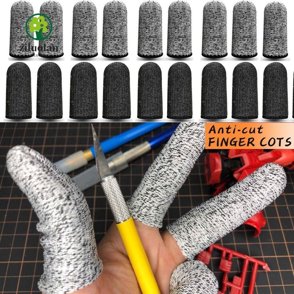 Ziluolan 5 ชิ้น Anti-Cut Finger Cover เครื่องมือห้องครัว Workplace อุปกรณ์ความปลอดภัย Finger Peel ปลายนิ้วถุงมือ