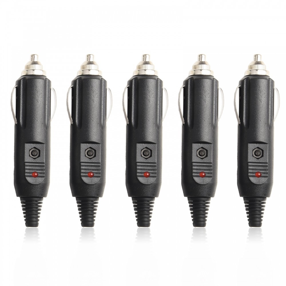 ใหม่ทําเองอุปกรณ์เสริม5ชิ้นชุด12โวลต์-24โวลต์ซ็อกเก็ตรถชายที่จุดบุหรี่ปลั๊ก