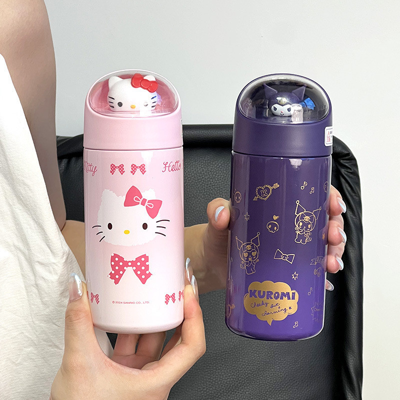 Sanrio ถ้วยเก็บความร้อนความฝันพร้อมเชือก316ถ้วยน้ำสแตนเลสเด็กน่ารักน่ารักการ์ตูนตุ๊กตาถ้วย u1uu