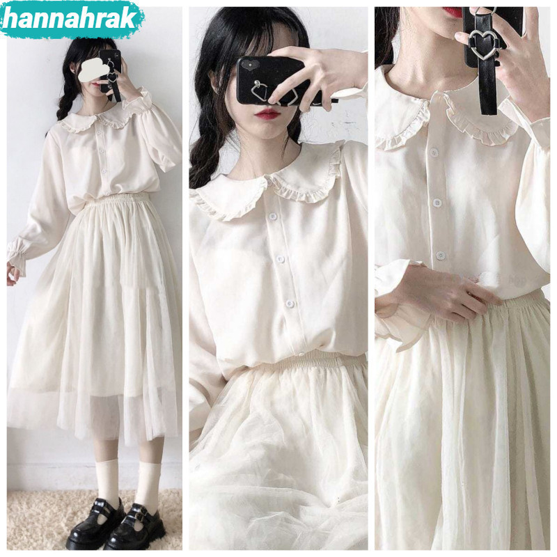 (ส่งจากกรุงเทพฯ)เสื้อตุ๊กตา JK แบบใหม่เสื้อโลลิสไตล์ญี่ปุ่นเสื้อผ้าผู้หญิงสไตล์เกาหลีแขนยาว