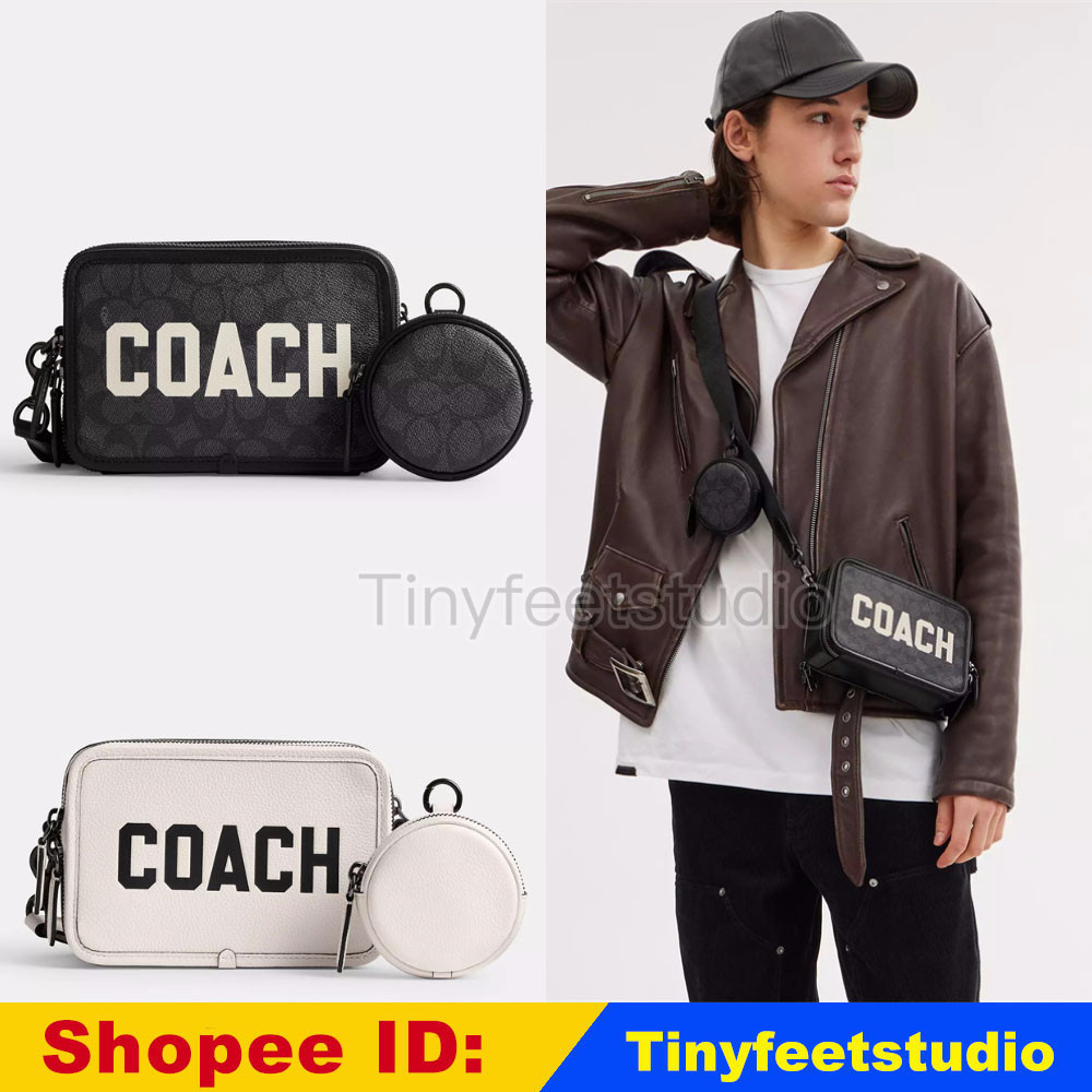 Charter Crossbody CP269 CP270 ผู้ชาย กระเป๋าสะพายข้าง COAC H กระเป๋า แฟชั่น ซิปคู่ 2-อิน-1