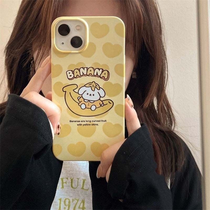 Banana Puppy Apple 14เคสมือถือ iphone13ฟิล์ม12promax เคสแข็ง11 /xsmax/xr/ 8P /xspot Goods