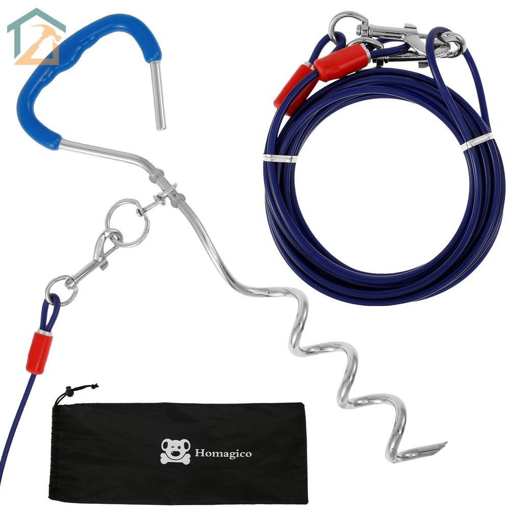 ปลอดภัยสายผูกสุนัขสําหรับตั้งแคมป์แข็งสายผูกสุนัขสําหรับกลางแจ้ง ร้านค้า9860
