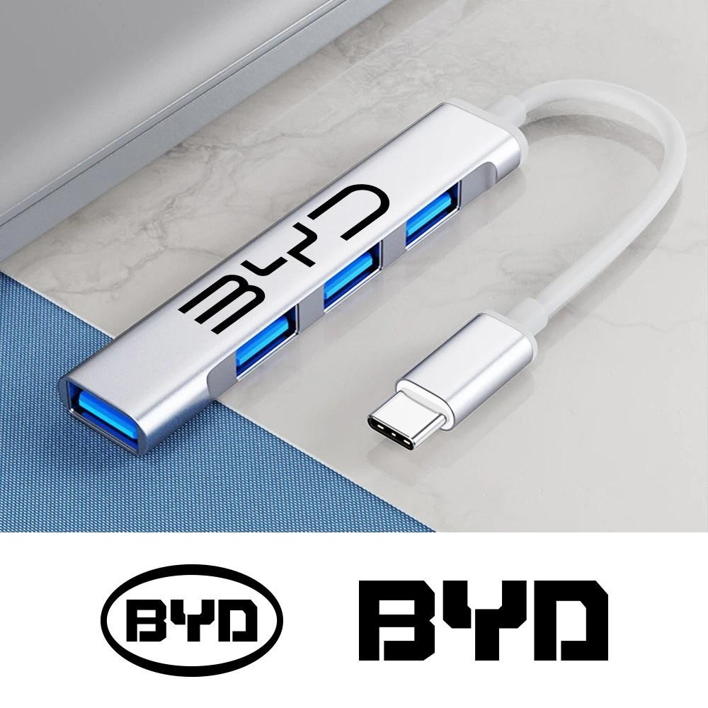 USB Hub 4 In 1 Dock Station Charger สําหรับ BYD Tang F3 E6 Atto 3 หยวน Plus เพลง Max F0 G3 I3 Ea1 Dm