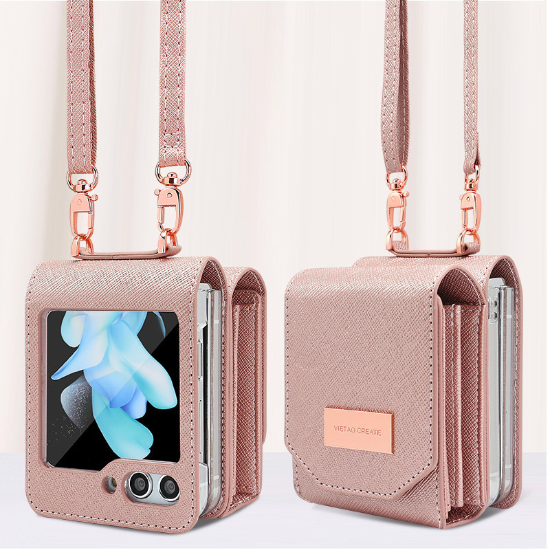 Luken Vietao Crossbody Lanyard เคสโทรศัพท์มือถือพร้อมช่องใส่การ์ดกระเป๋าสตางค์สําหรับ Samsung Galaxy Z FLIP 6, Z FLIP 5 Case,Z FLIP 4,Z FLIP 3 OPPO Find N3 N2 FLIP