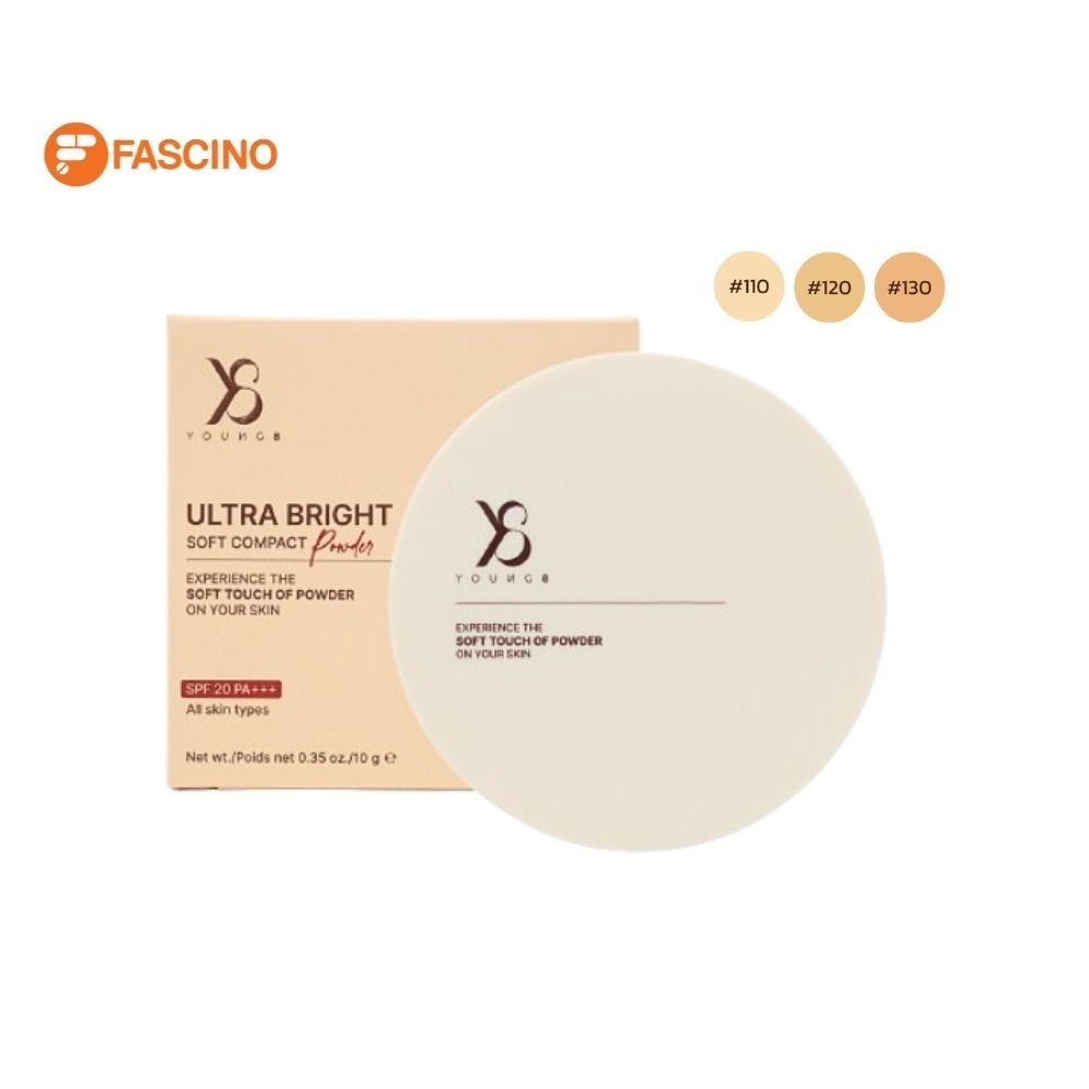 YOUNG 8 ULTRA BRIGHT SOFT COMPACT POWDER แป้งผสมรองพื้น เบลอรูขุมขน (10g.)
