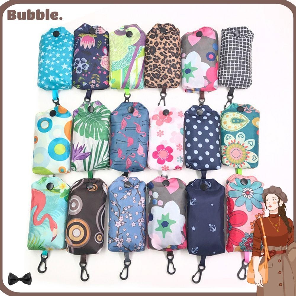 Bubble กระเป๋าช้อปปิ้งแบบพับได้ Tote Grocery Package Shoulder Shopping Pouch Washable Reusable