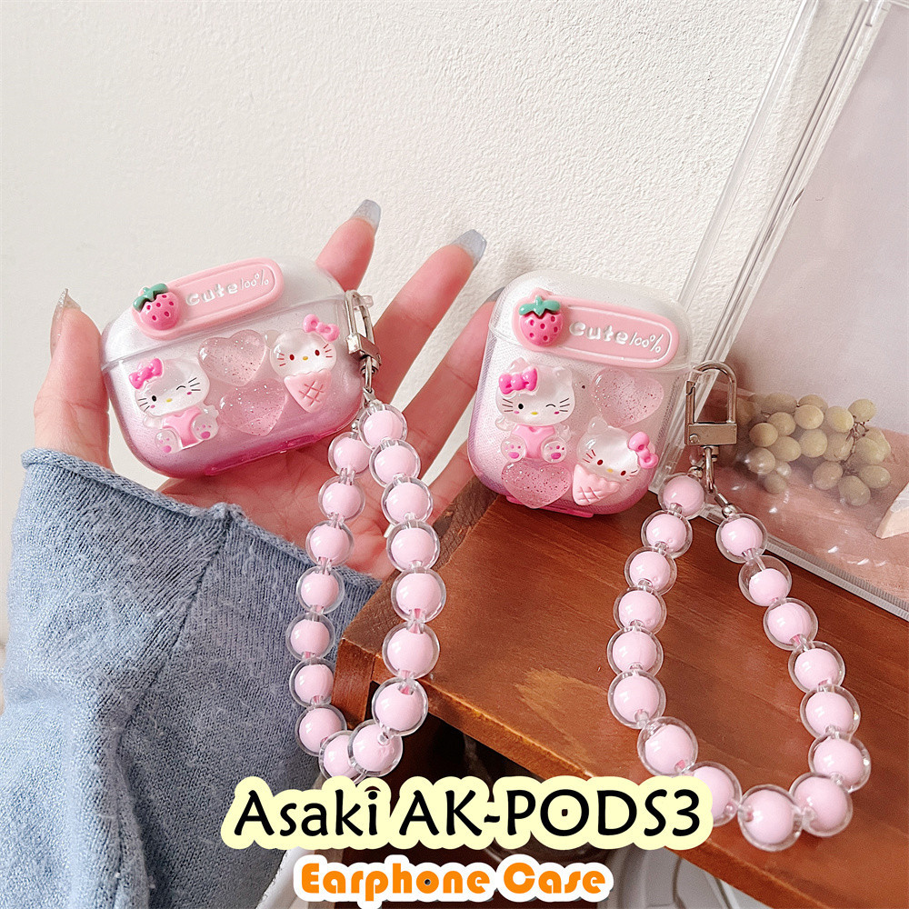 READY STOCK!นําไปใช้กับ Asaki AK-PODS3 เคส Case เคสหูฟัง การ์ตูนน่ารักคู่ ซิลิโคนนุ่ม เคส เคสหูฟัง - รูปที่ 3