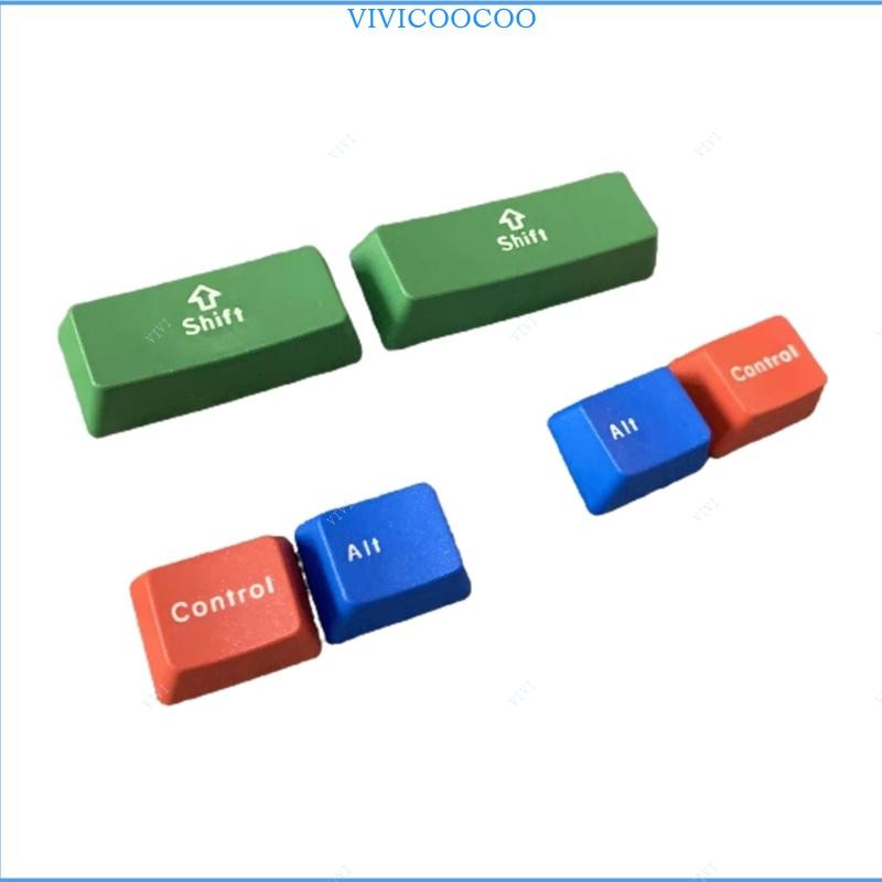 Vivi 6PCS Keycaps 10 มม.OEMความสูง Keycap DyeSUB บุคลิกภาพ Shift Contrl Alt Keycap