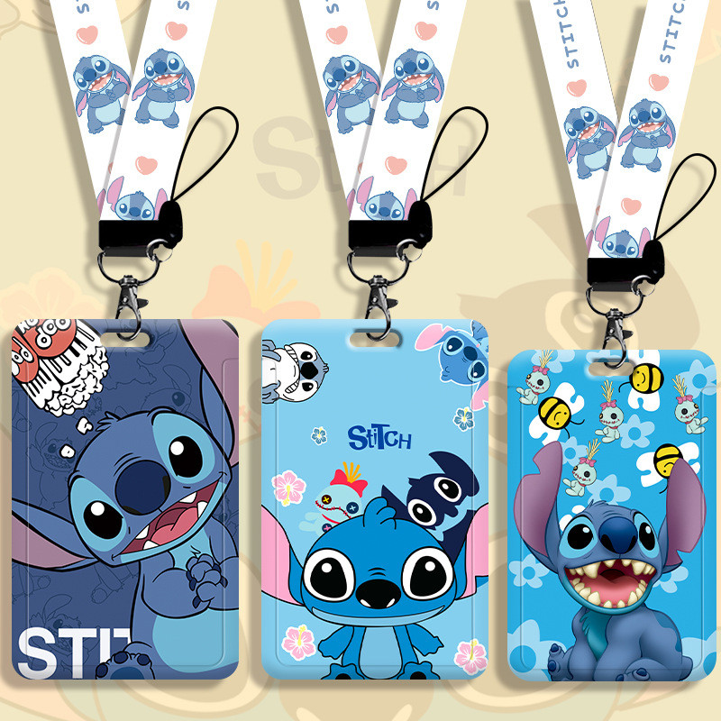 2024 สไตล์ใหม่ Anime Star Treasure พลาสติก ABS Hard Slide Card Holder Stitch นักเรียน Campus Card ID Card Bank บัตรเครดิตกรณีป้องกัน