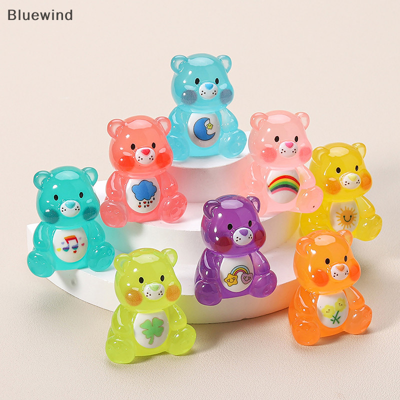 Bluewind Luminous Rain Bear ตกแต่งน่ารัก DIY อุปกรณ์เสริมสร้างสรรค์ตกแต่งรถเดสก์ท็อปตกแต่งใหม่
