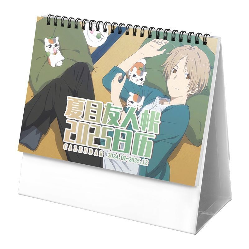 [ข้อเสนอพิเศษ] Natsume Friends Book Natsume Niangkou Cat Teacher 2024-2025 ปฏิทินตั้งโต๊ะนักเรียนอะนิเมะ Merchanical ปฏิทินนักเรียน Party Office Worker School Season Holi