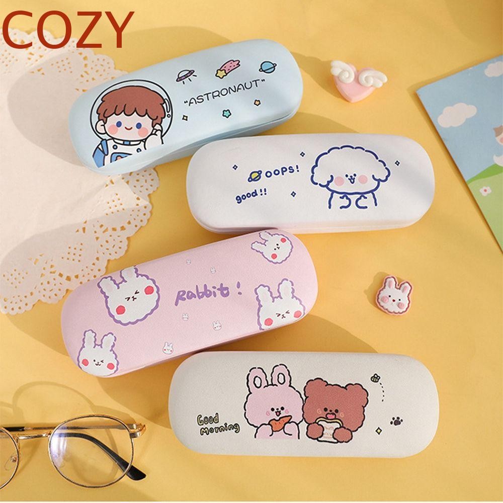 Cozy กล่องแว่นตานักเรียนชาย PU หนังการ์ตูนแว่นตากระเป๋าผู้หญิงแว่นตาอ่านหนังสือ