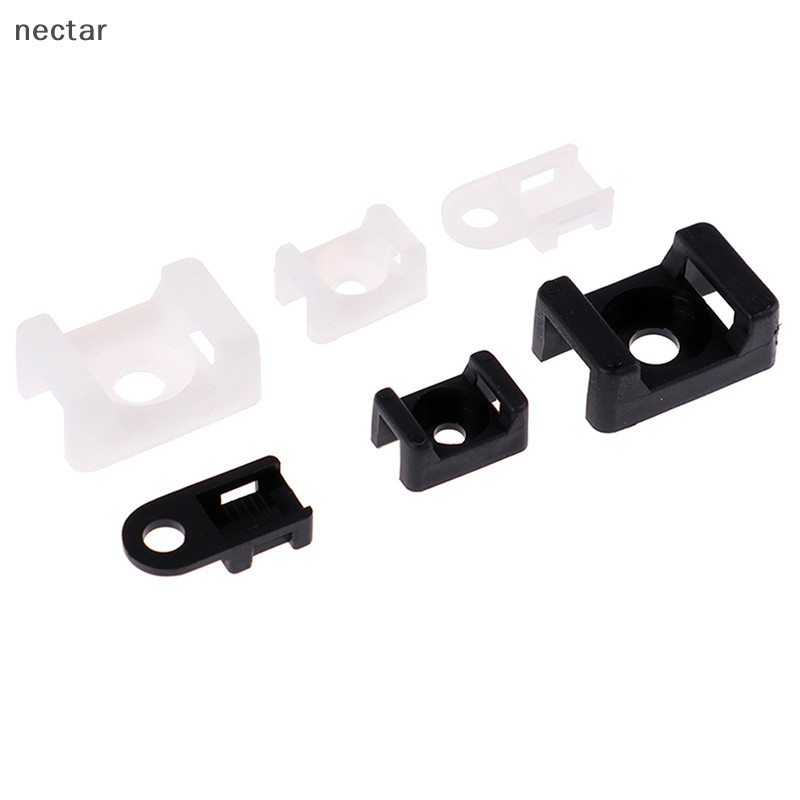Tar 100PCS ลวดพลาสติกสาย Zip Tie สกรู Fixing Mount ฐานผู้ถือ N