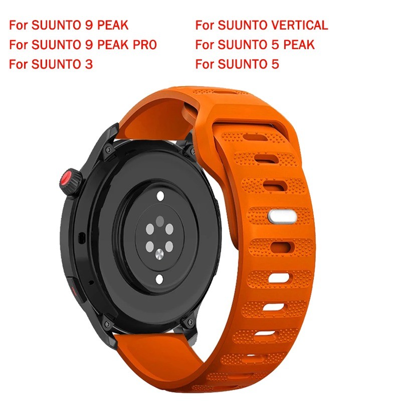 22 มม.สายนาฬิกาสําหรับ Suunto แนวตั้ง/Suunto 9 PEAK/5 PEAK กีฬาซิลิโคนสําหรับ Suunto 3 5PEAK 20 มม.ส