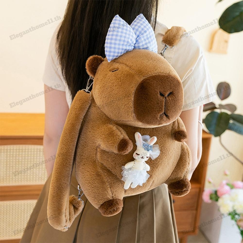 คาปิบาระ กระเป๋าเป้สะพายหลังตุ๊กตาน่ารัก – กระเป๋าสะพายการ์ตูนตลกสําหรับเด็กผู้หญิงและเด็ก