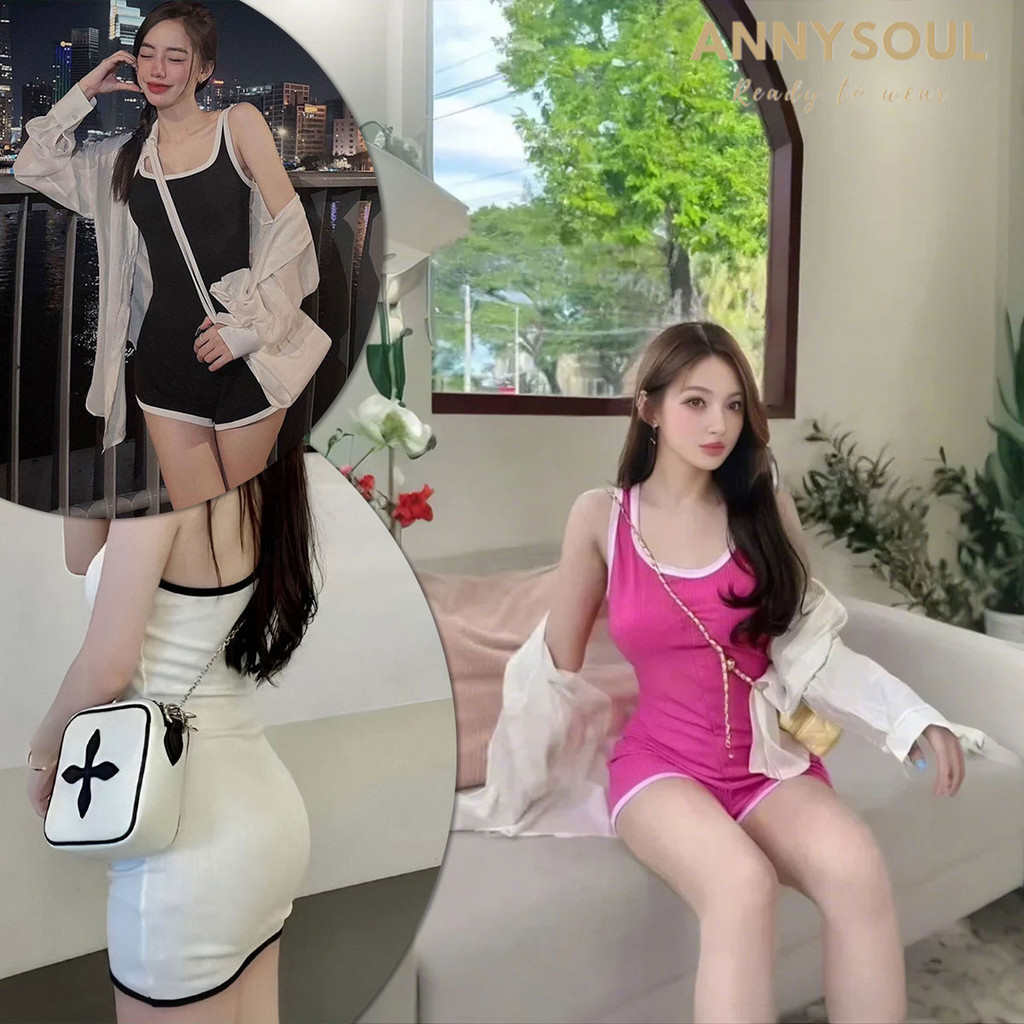 ชุดจั๊มพ์สายเดี่ยวสำหรับหญิง สไตล์ฤดูร้อน สวมใส่สบายและดูเพรียว