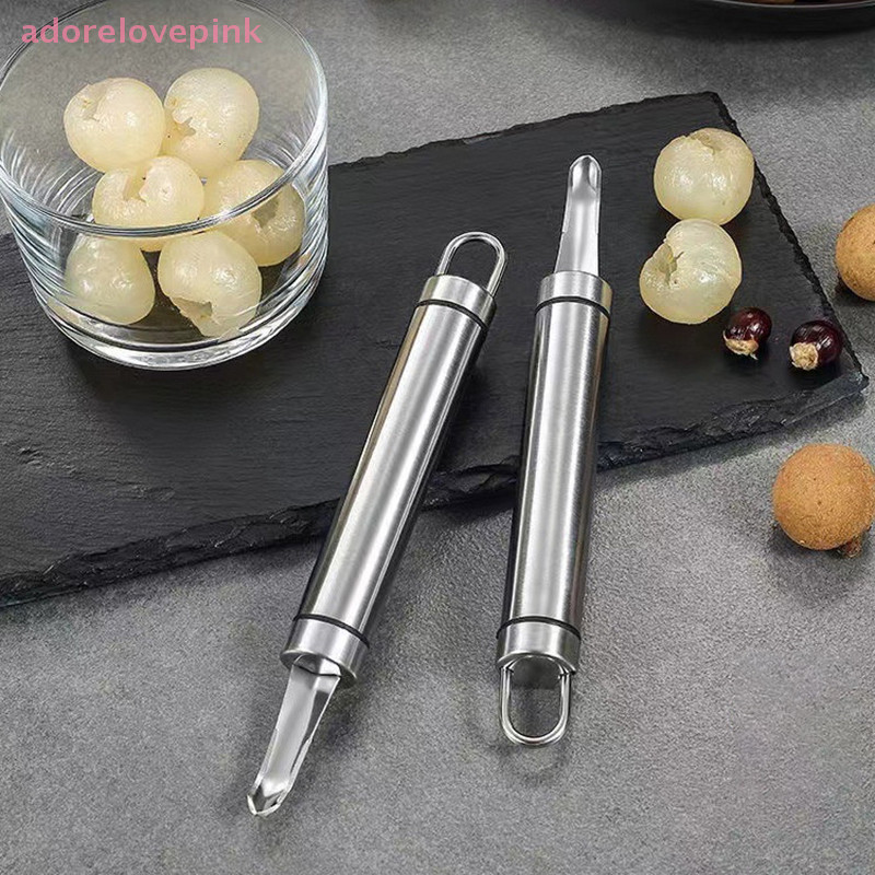 Adorelovepink 1 PC Core Remover ยาว Pear Litchi Core Remover ผลไม้ Corer สําหรับบ้านร้านอาหาร Home Kitchen Gadgets (สแตนเลส) th