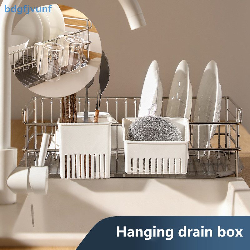BDGF กลับพลาสติกระบายน้ํา Organizer ตะกร้าเก็บห้องครัวห้องน้ํา Organizer กล่องเก็บแบบพกพาคอนเทนเนอร์ TH