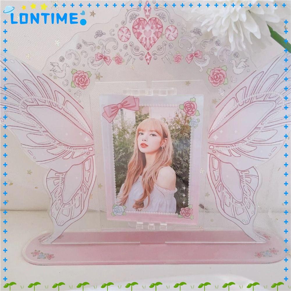 Lontime Photocard Frame, INS ขาตั้งจอแสดงผลการ์ดอะคริลิค, การออกแบบปลอกการ์ดผีเสื้อโปร่งใส