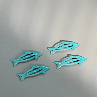 สีเขียว Dolphin BB คลิปหน้าผาก Bangs Hairpin ผมด้านข้าง Headwear อุปกรณ์เสริมผม 1/3 ชิ้น
