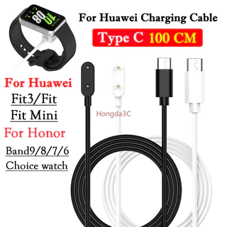 USB-C สายชาร์จสําหรับนาฬิกา Huawei Fit 3 Fit3 Fit2/Fit SE Mini ชาร์จประเภท C สายสําหรับ Huawei Band 11 Pro 10 9 8 7 6 Honor Choice Band9 11Pro band8 band7 อุปกรณ์เสริม