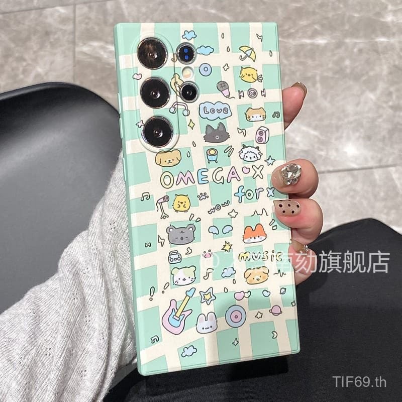 คอลเลกชันสัตว์ลายสก๊อตเกาหลีเคสโทรศัพท์มือถือซัมซุงเข้ากันได้กับ A12/M12 A55 S23 A11เคสโทรศัพท์มือถื