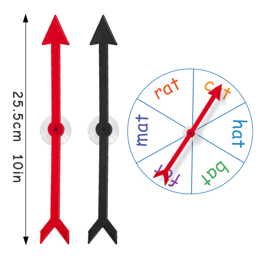 Arrow Spinner การเรียนรู้ของเล่นสําหรับ Homeschool Party พลาสติก Arrow ถ้วยดูด DIY Pointer เกมแผ่นเสียงดิจิตอลช่วยสอน