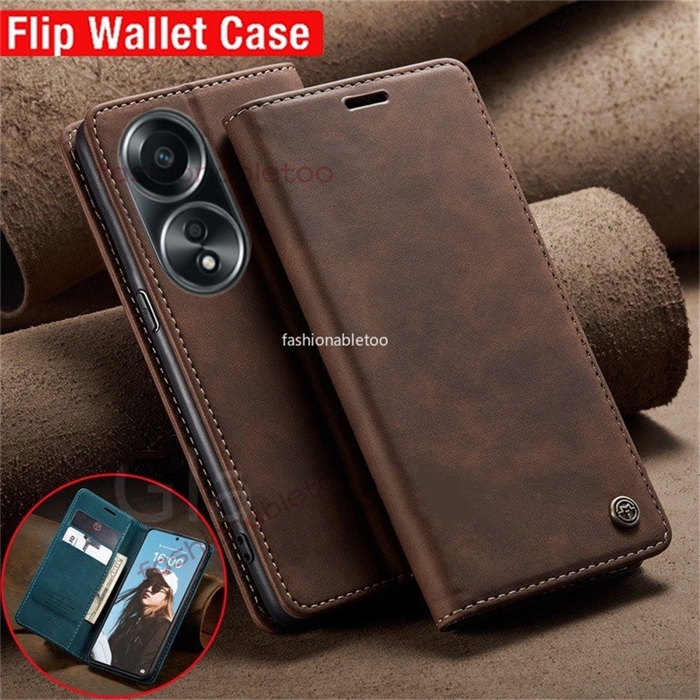 Flip Matte หนังสําหรับ Oppo A58 Nfc A58Nfc A38 A18 A78 A98 A17 K A17K 58 Nfc A 38 A 18 A 78 A 98 A 1