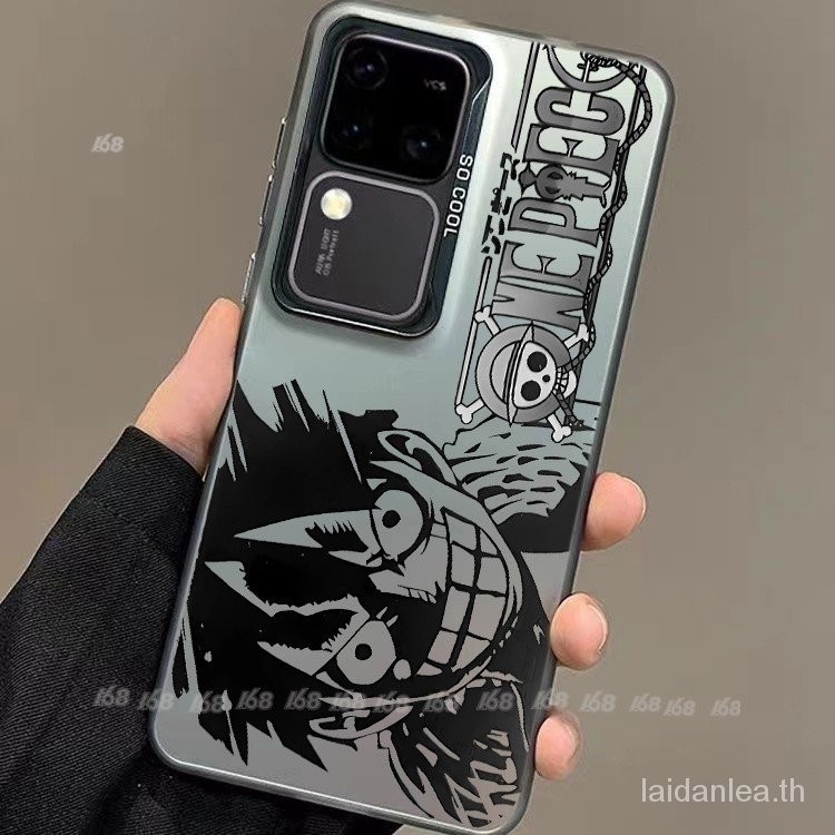 VIVO v29e v27e v30e V40กรณี VIVO V29 V30 5G กรณี VIVO V30 V40 Pro กันกระแทกกรณี One Piece Monkey d. Luffy Matte Hard Phone Case พร้อมตัวป้องกันเลนส์กล้อง Anti fingerpr