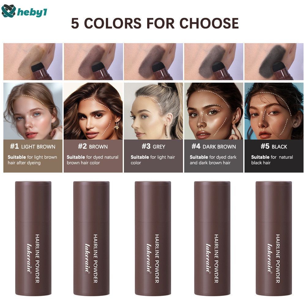 Lakerain Hairline Powder ผงเติมไรผม กันน้ํา ปกปิดผมบาง พร้อมแปรงในตัว Heby1 พร้อมส่ง