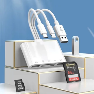 5 in 1 SD Card Reader For i-Phone i-Pad Type C Camera Photo Adapter Micro SD TF Card Camera Viewer