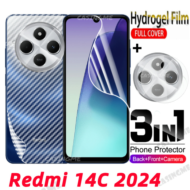 Redmi 14C 2024 ด้านหน้าด้านหลังคลุมทั้งหมดป้องกันฟิล์มHydrogelสําหรับRedmi 14C Redmi14C 14 C C14 4G 