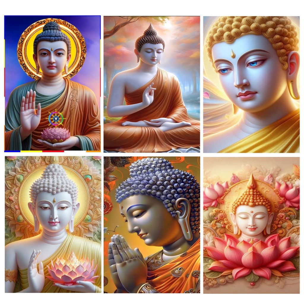 ภาพวาดเพชร 5ง งIY ปักเพชรพระพุทธรูปเพชรคริสตัลอะคริลิศิลปะภาพสีน้ํามันโมเสคงานฝีมือที่เดินทางมาพักผ่อนและผ่อนคลายการผลิตตกแต่งผนังของขวั