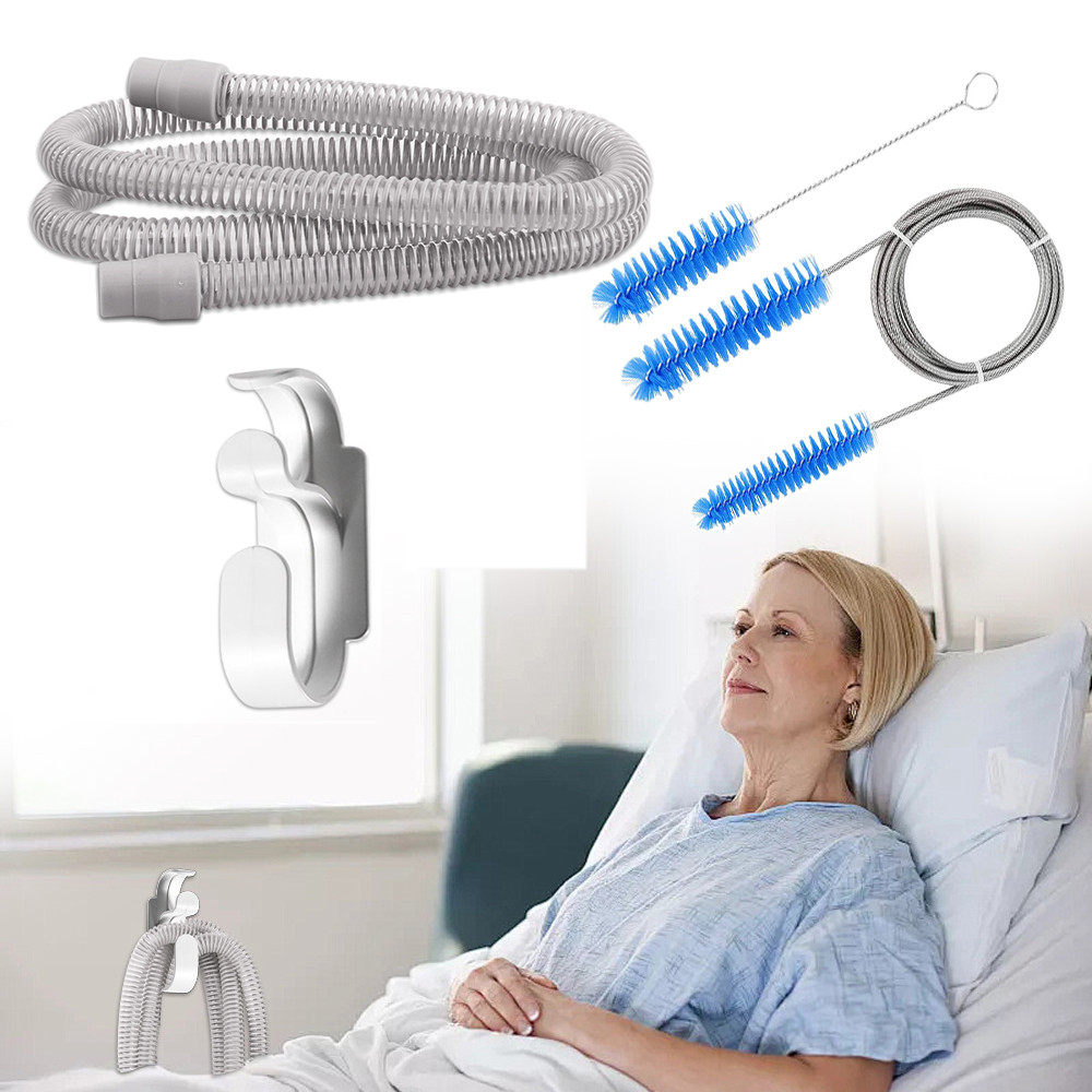 Universal Cpap ท่อและ Self-กาว Cpap ท่อหลอดตะขอหลีกเลี่ยงท่อ Tangle & ท่อแปรงทําความสะอาด Keep Cpap ชุดอุปกรณ์ทําความสะอาด Tidy