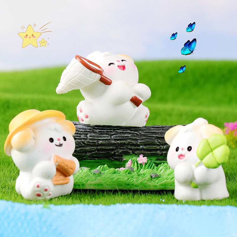 [JBTH] Miniatures ตุ๊กตาการ์ตูนตลกสุนัขน่ารัก Micro ภูมิทัศน์เครื่องประดับ Creative Mini DIY อุปกรณ์ตกแต่งบ้านของขวัญ [JB]