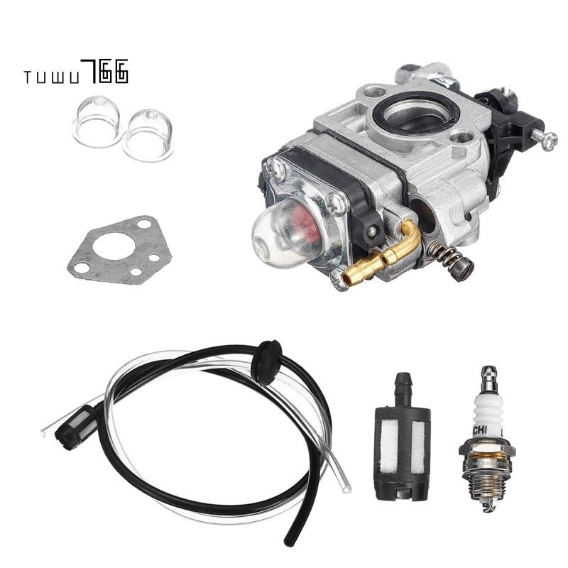 [tuwu766]คาร์บูเรเตอร์รถจักรยานยนต์ 15 มม.2 จังหวะ Carburettor สําหรับ 43Cc 47Cc 49Cc 50Cc 52Cc สกู๊