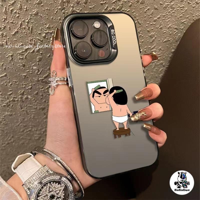เคสไอโฟน11 ลายการ์ตูน Crayon Shin Chan For IPhone 11 13 12 7Plus 14 15 11 Pro MAX 8 Plus X XR XS Max SE เคส TPU Case