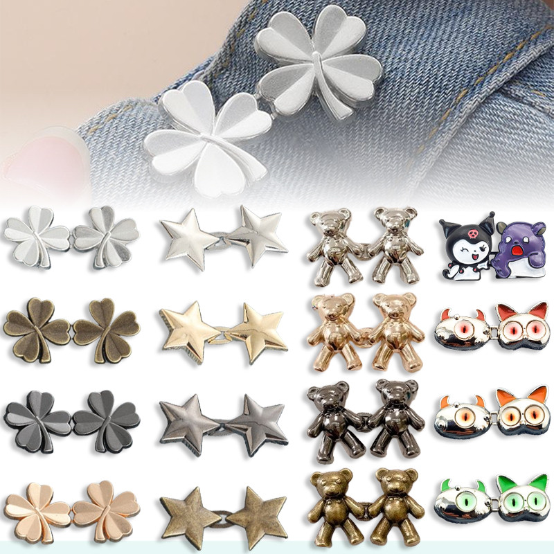 หมีน่ารัก Little Star เอวหัวเข็มขัดที่ถอดออกได้เข็มขัดยืดหยุ่น Adjuster Four-leaf Clover แฟชั่นเสื้อผ้าอุปกรณ์เสริมขายส่ง