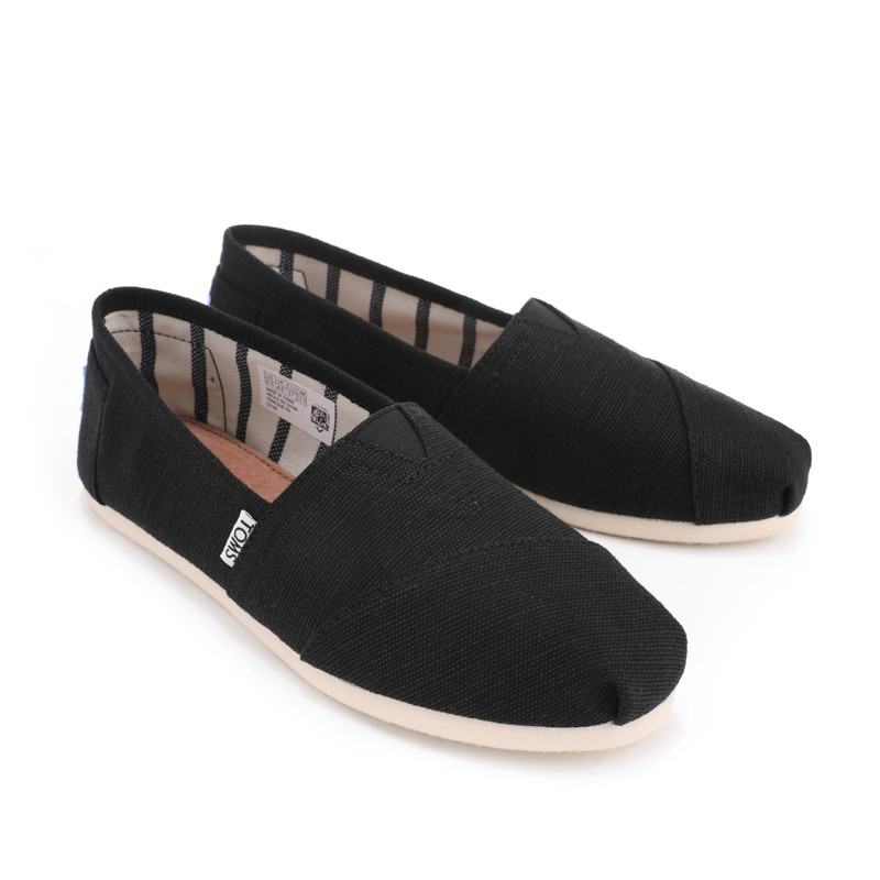 TOMS ต้นฉบับ ทอมส์ ขี้เกียจผ้าใบลําลองรองเท้าแบนผู้ชาย/ผู้หญิง