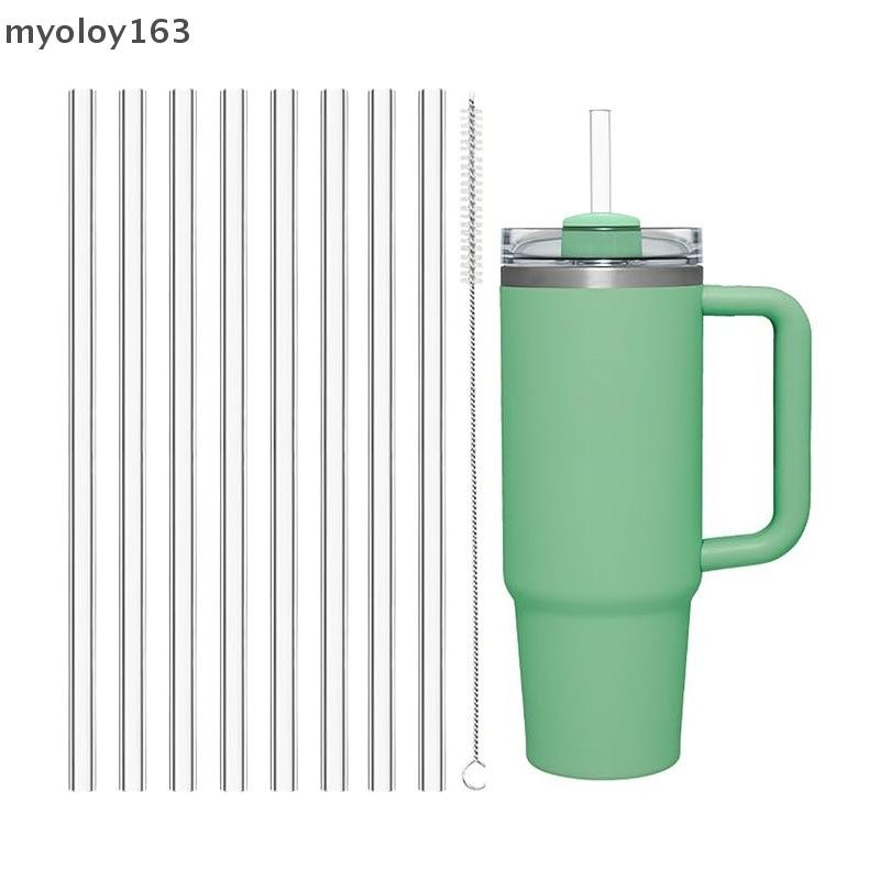 Myoloy 6 แพ็คเปลี่ยนหลอด 40oz Tumbler พลาสติก Clear Reusable สําหรับ Travel Tumbler ถ้วยน้ําแข็งชุดฟาง TH